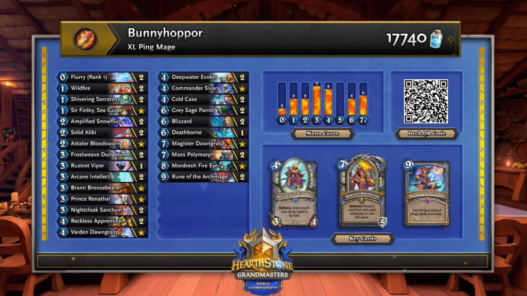 XL Ping Mage deck during Hearthstone World Championship 2022