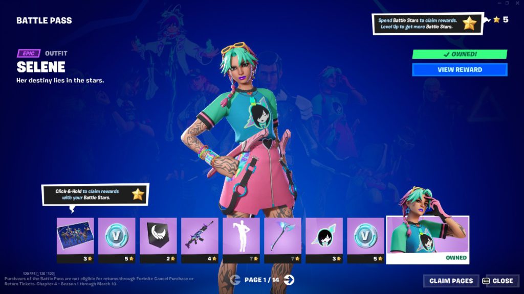 Fortnite Chapter 4 Battle Pass Page 1