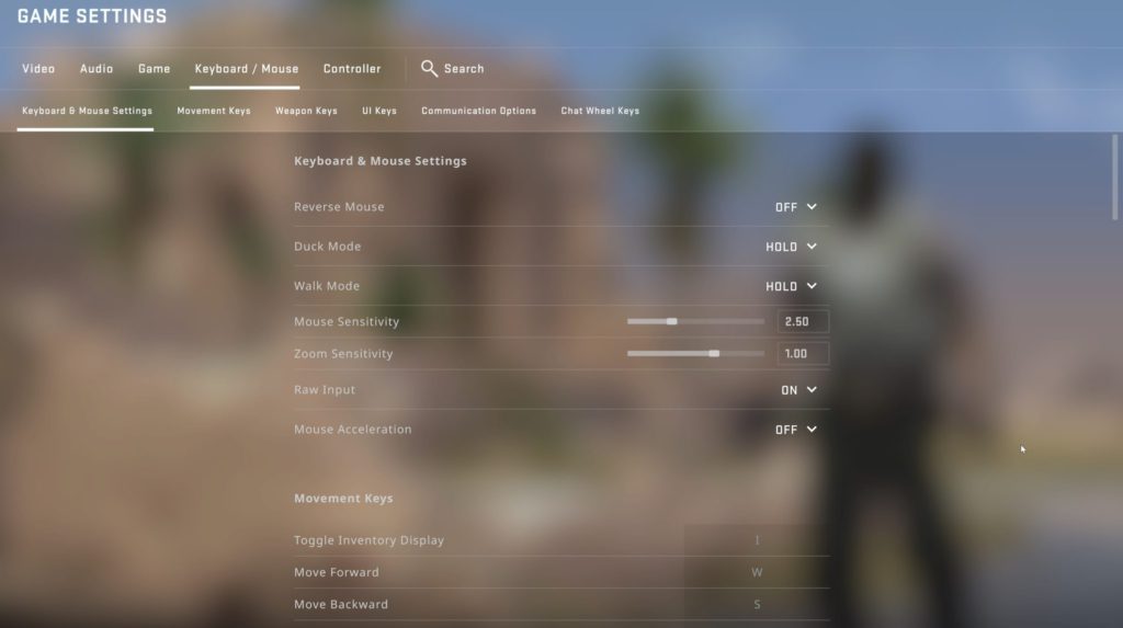 CSGO sensitivity options