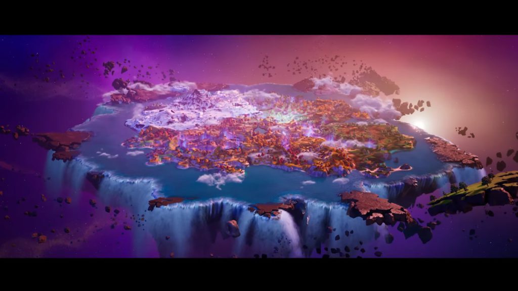 Fortnite Chapter 4 island during Fracture event