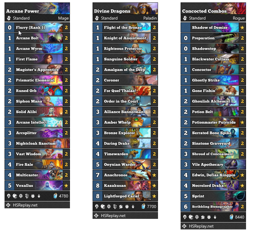 Mage Paladin & Rogue - Lich King Hearthstone Deck Recipe: