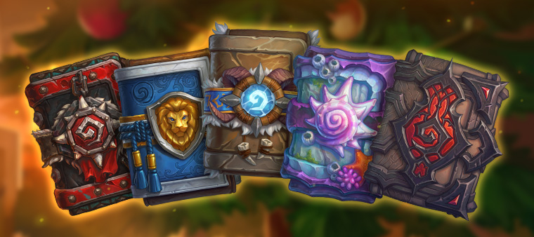 50 Hearthstone Winter Veil FREE packs for new players, promotional image. 10 from each previous Standard-legal expansion. Image via Blizzard.