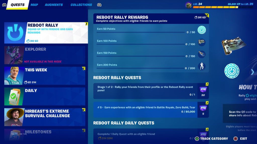 Reboot Rally Quests