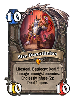Sire Denathrius nerfed from Infuse (1) up to Infuse (2). It will still endlessly infuse but deal closer to half the damage. Image via Blizzard