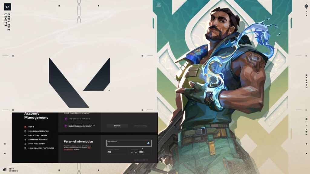 How to change your email in Valorant