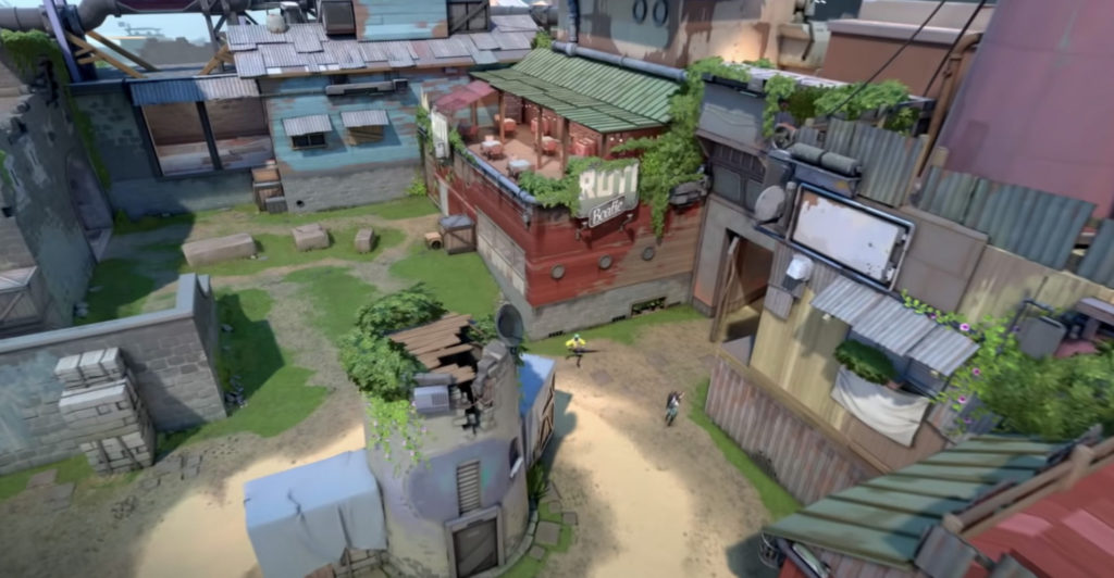Snapshot of Breeze map from above - from announcement trailer of map on Youtube by Play Valorant