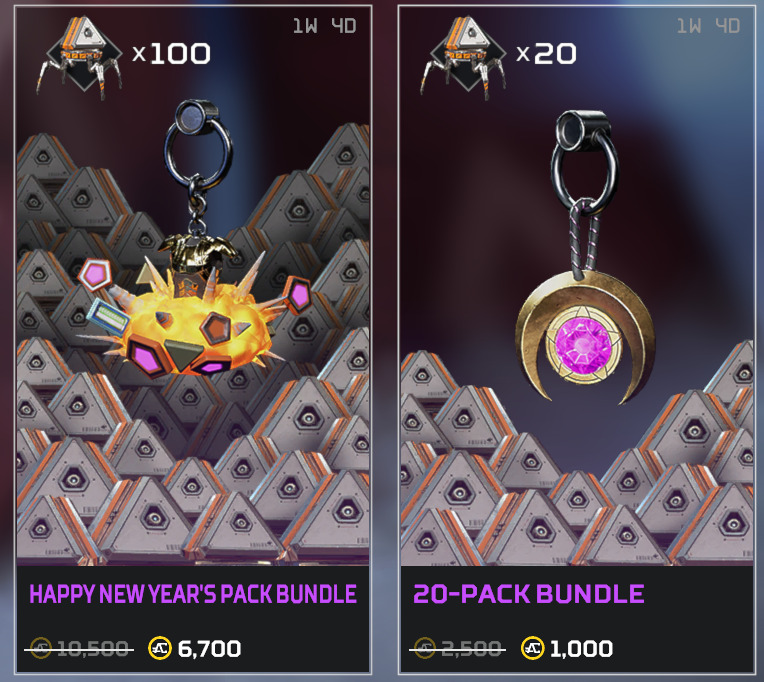 The Apex pack bundles  from the Apex Legends End of the Year sale 