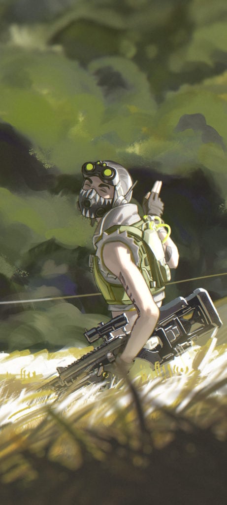 Happy Octane in a field