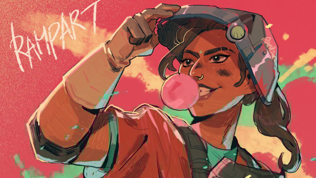 Rampart with bold color background