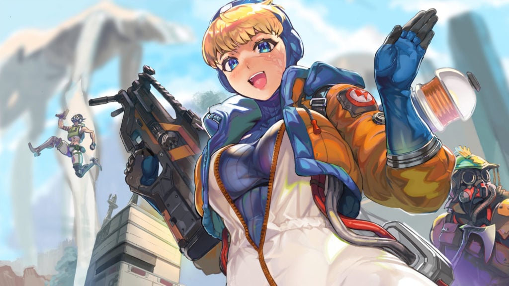 Wattson waving with Bloodhound and Octane