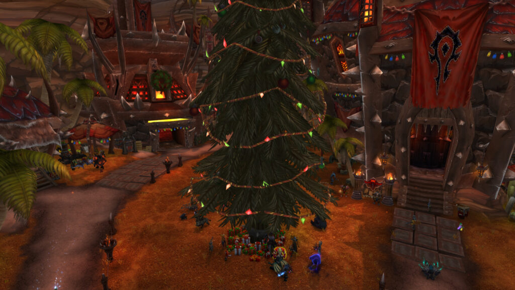 Get your Winter Veil free present from this tree found in Orgrimmar, or in Ironforge. 