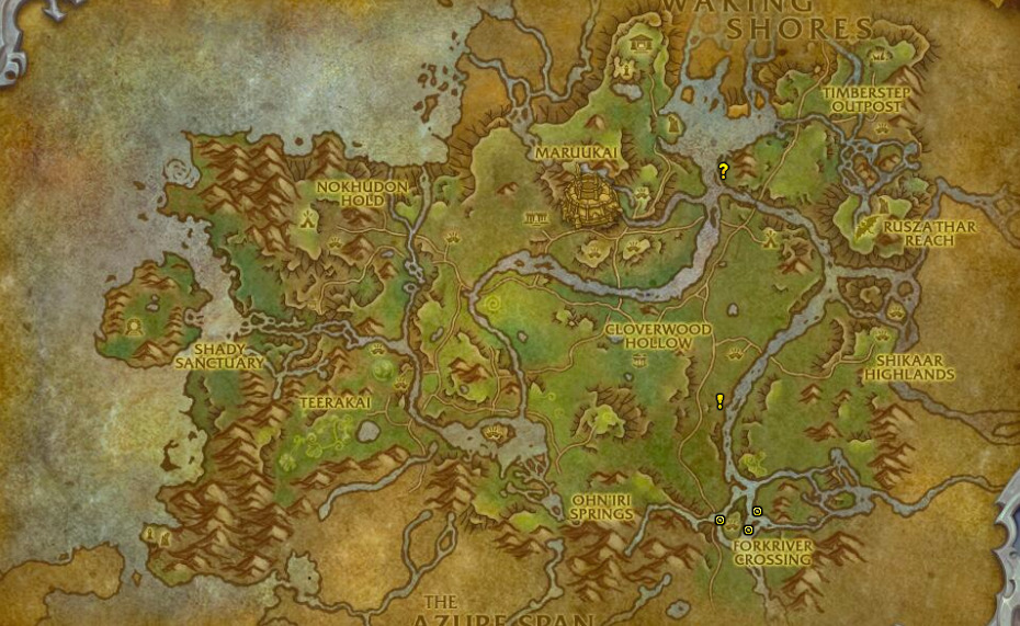 The WoW quest An Amazing Journey involves finding three animals around the Forkriver Crossing area.