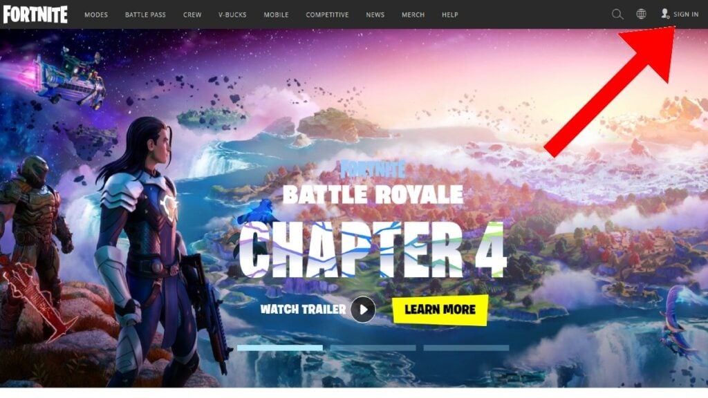 Fortnite 2FA step 1