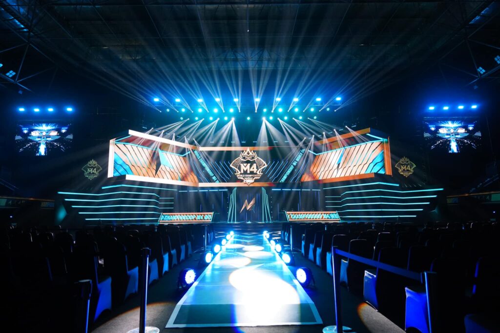 MLBB esports stage. The M4 World championships