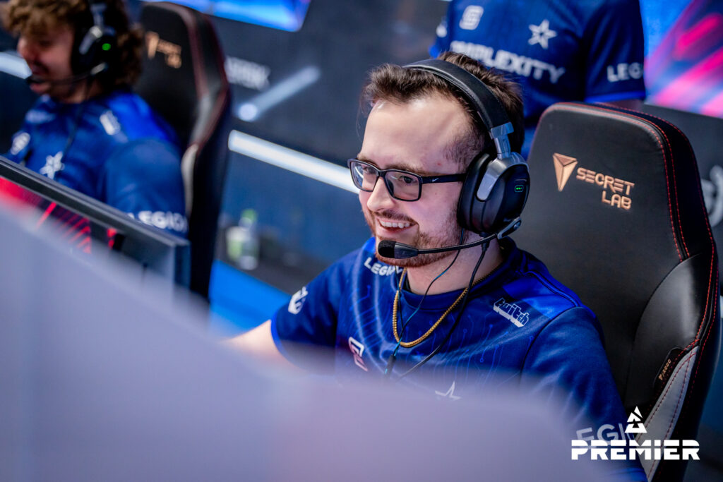 Grim smiling as he pulls off a clutch play against NAVI at the BLAST Premier Spring Groups.