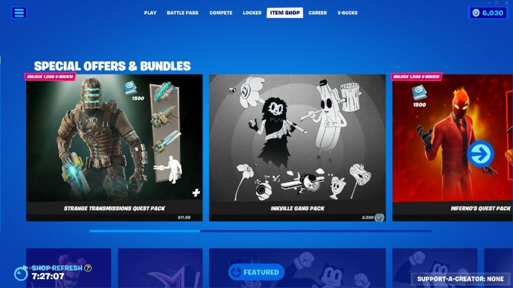 Isaac Clarke in the Fortnite item shop