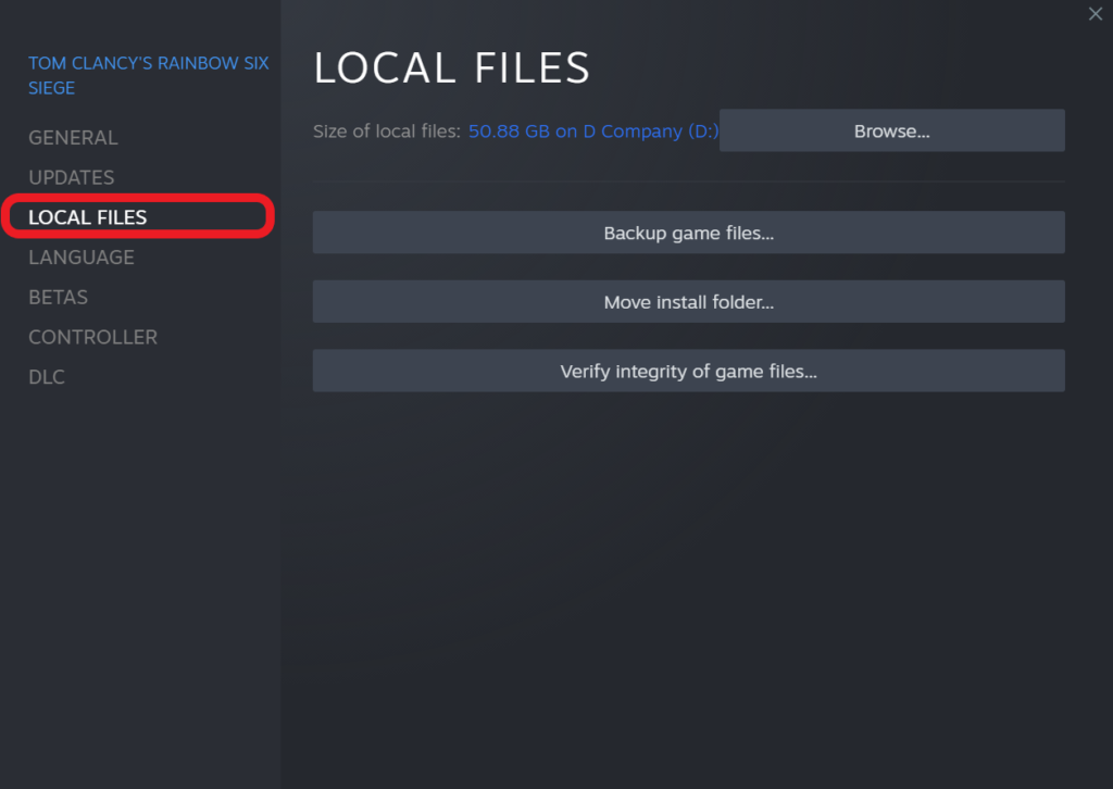 Local Files storage on Steam