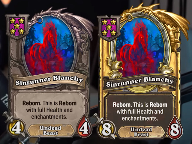 5-drop Sinrunner Blanchy has Reborn and the special property to get Reborn with full Health and buffs. Beast + Undead.