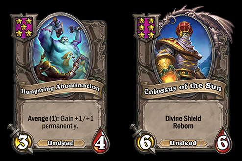 Undead minions in Hearthstone Battlegrounds