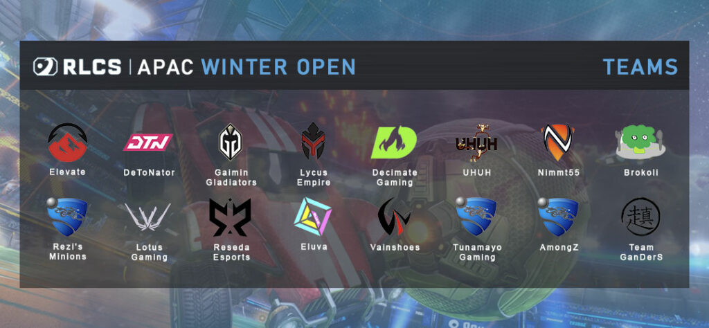 RLCS 2022-23 APAC Winter Open teams