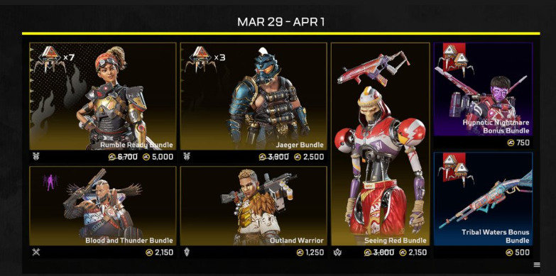 Apex Legends Warriors collection event store (Image via Electronic Arts Inc.)