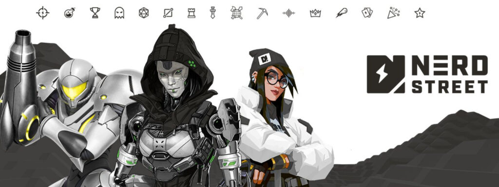 Nerd Street's Twitter banner featuring Killjoy from Valorant - as one of their main tournament events.