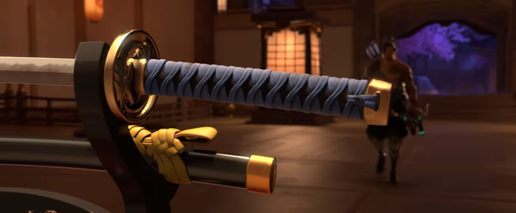 Hanzo's sword in Hanamura