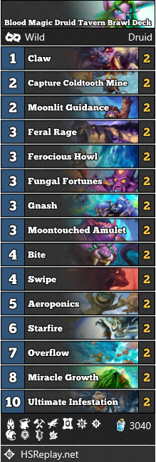 Blood magic Hearthstone tavern brawl deck