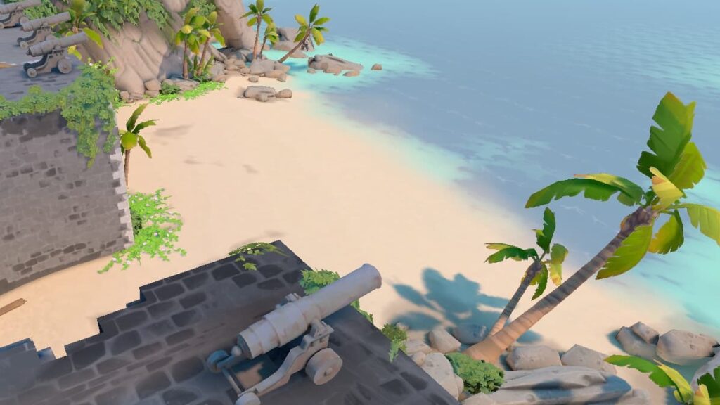 Breeze has a lovely beach with bright blue water where the attackers spawn.