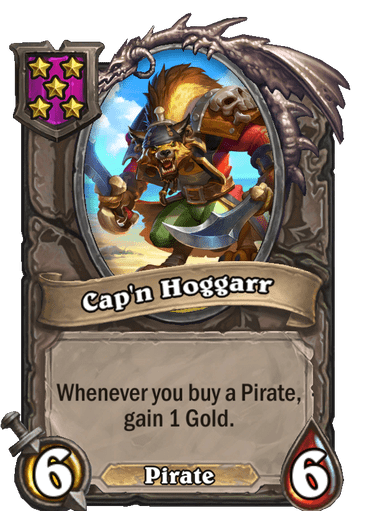 Cap'n Hoggarr enables gold cheating for APM Pirates in Battlegrounds.