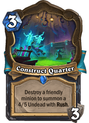 Construct Quarter features a 61.6% Win-Rate when kept in the Mulligan - Stats by HsReplay