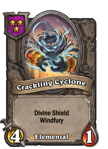 Crackling Cyclone's Divine Shield and Windfury complement Tea Master Theotar's buffs.