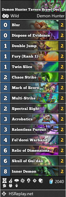 Blood magic Hearthstone tavern brawl deck