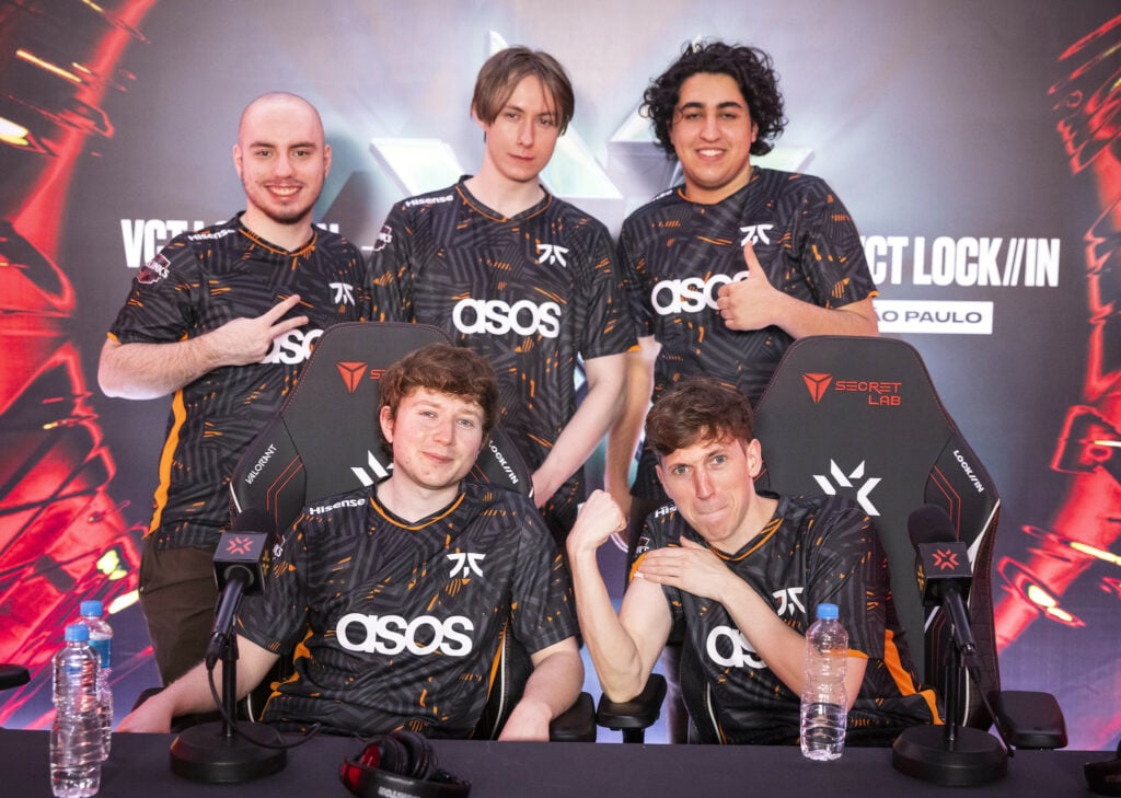 Fnatic VALORANT team after the press conference