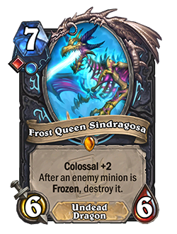 Sindragosa Hearthstone Miniset Return to Naxxramas Legendary card
