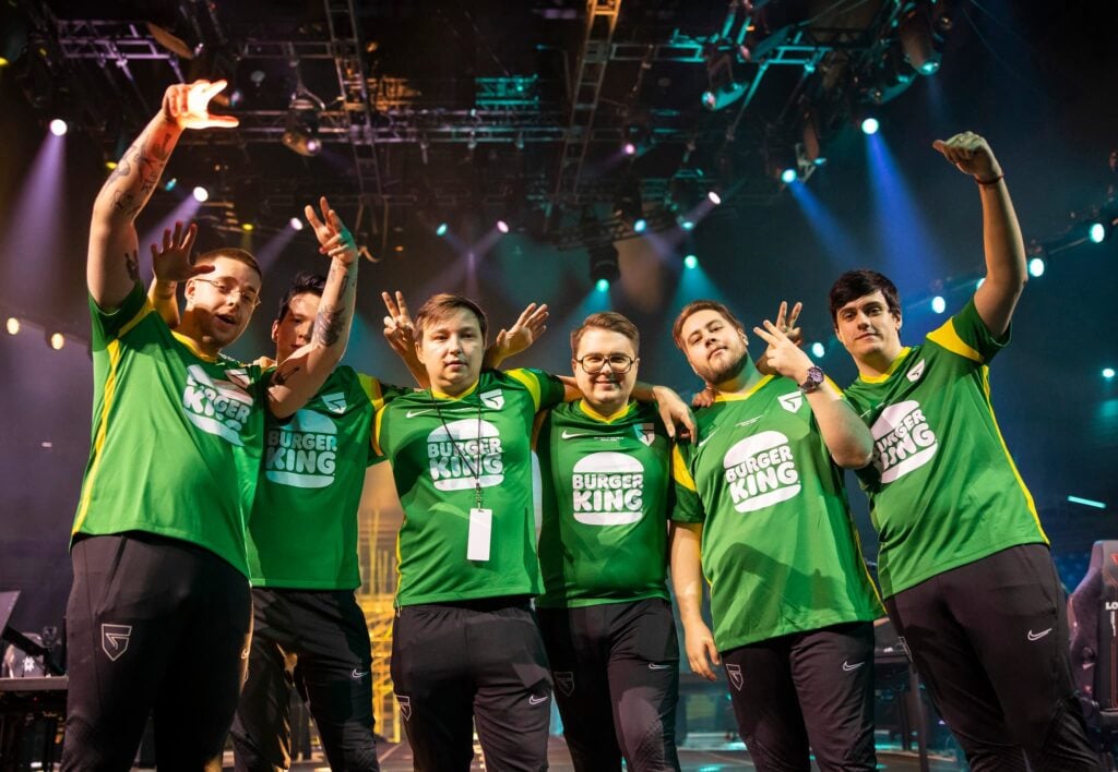 Giants pose during the VALORANT Champions Tour 2023: LOCK//IN tech check on February 11, 2023 in Sao Paulo, Brazil.