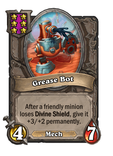Grease Bot Will be affected by the upcoming Hearthstone balance changes
