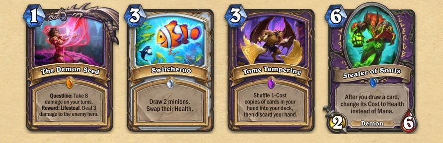 Hearthstone cards banned from wild (besides Test Subject) - Image via Hearthstone Wiki