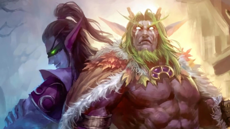 Illidan and Malfurion in Hearthstone