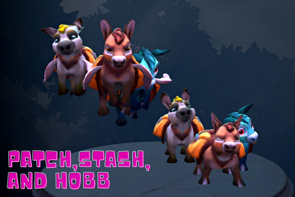 Patch, Stash, and Hobb - Cute Dota 2 courier