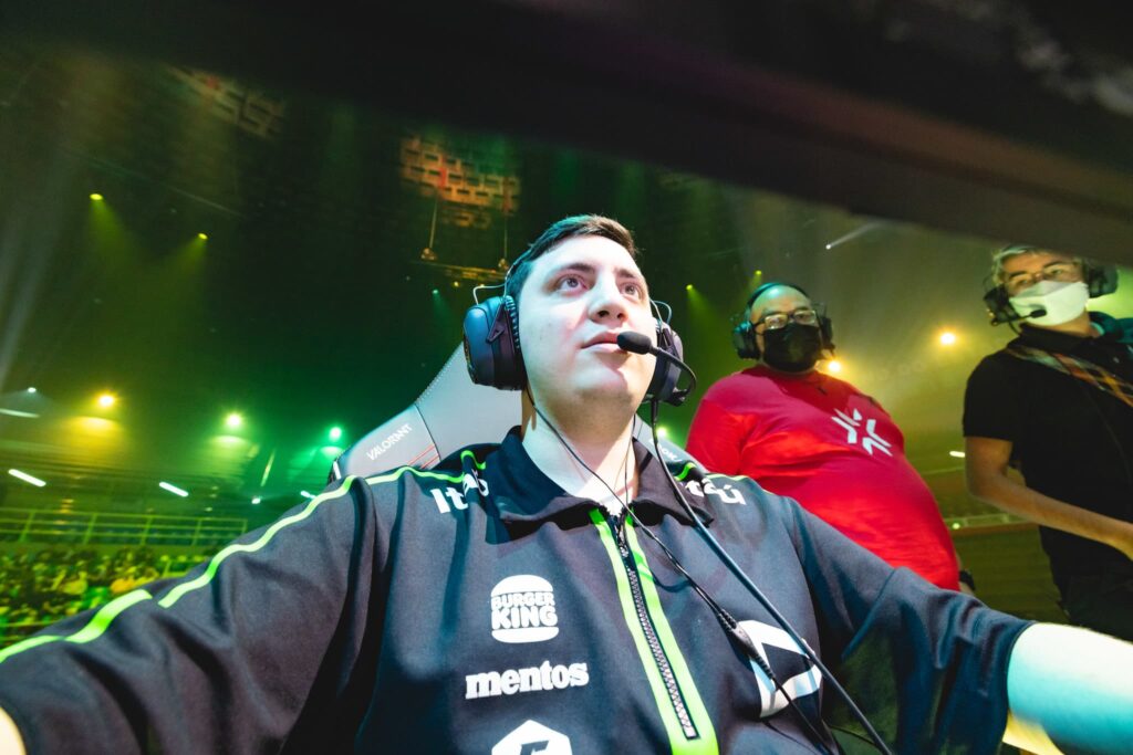 Matias "Saadhak" Delipetro of LOUD prepares to compete at the VALORANT Champions Tour 2023: LOCK//IN Groups Stage on February 19, 2023 in Sao Paulo, Brazil.