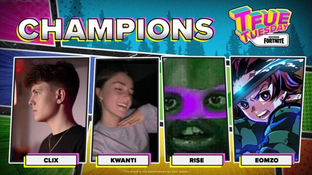 Team Clix wins $100K Tfue Tuesday Fortnite tournament