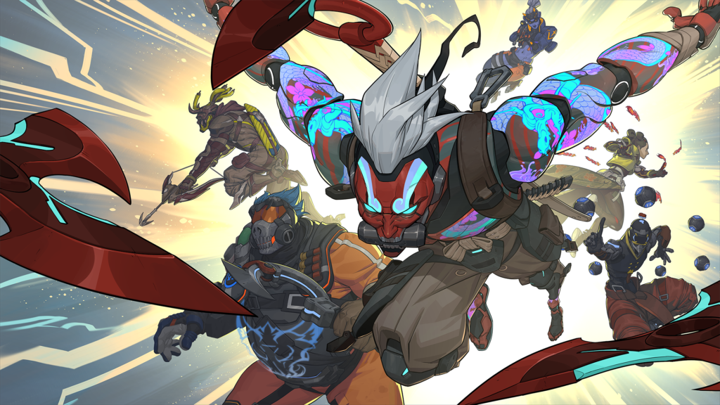 The  Cyber Demon Genji mythic skin in Overwatch 2