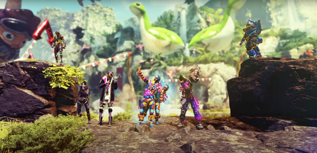 Screenshot of Team Deathmatch team with Nessie balloons