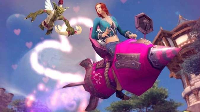 The Big Love Rocket mount is coming to Dragonflight and WoW once more in the Love is in the Air event.
