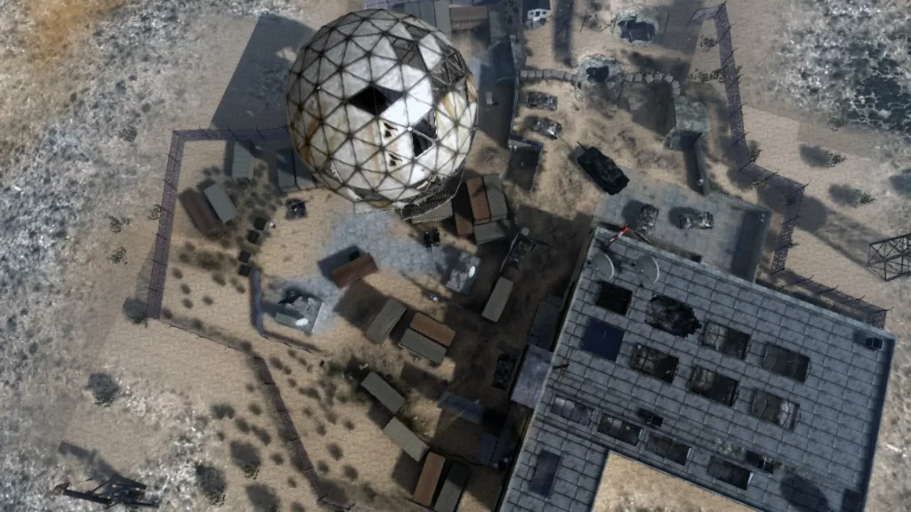 Overhead view of the Dome map from Call of Duty: Modern Warfare 3. Photo via Call of Duty.