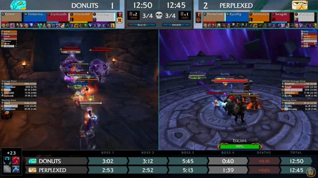 Donuts and Perplexed during the World of Warcraft Mythic Dungeon International 