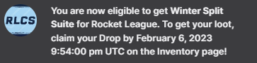 Rocket League Fan Rewards