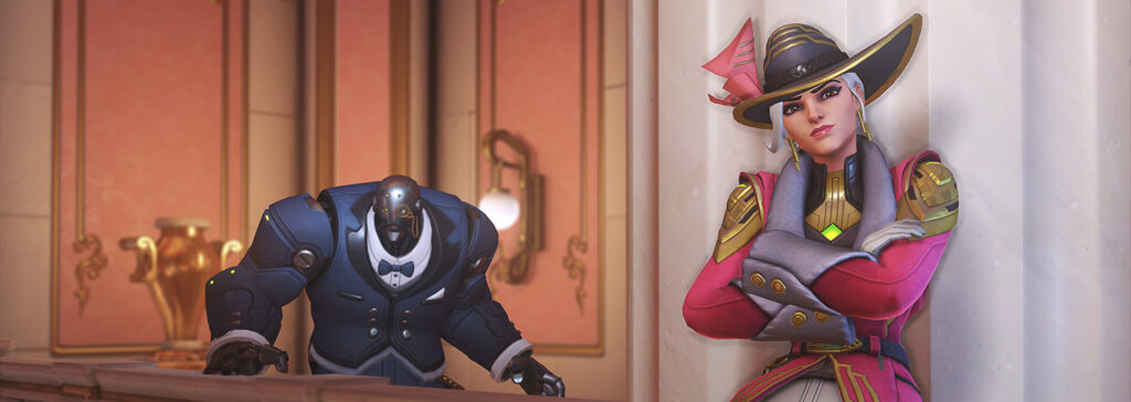 The legendary Ashe Socialite skin in Overwatch 2