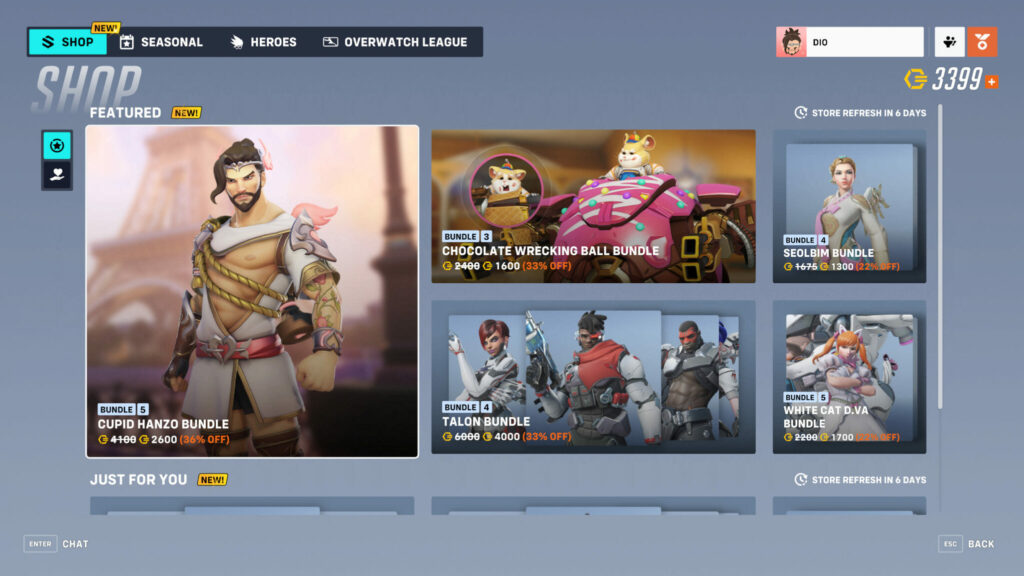 How to access the Valentine's Day Hanzo bundle